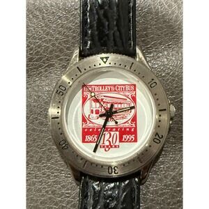 SWEDA Stainless Steel Trolley City Bus 1865 1995 120 Years‎ Commemorative Watch